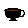 黒いコーヒーカップ